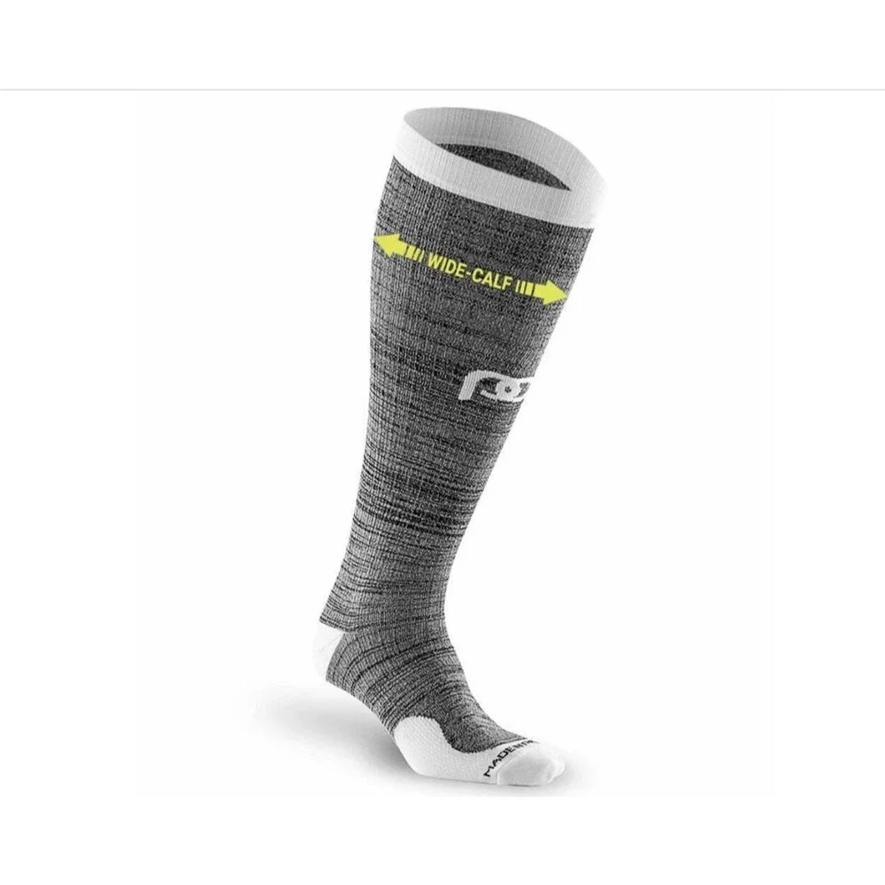 NWOT Pro Compression Wide Calf Marathon Heather Slate Knee Hi Compression Socks